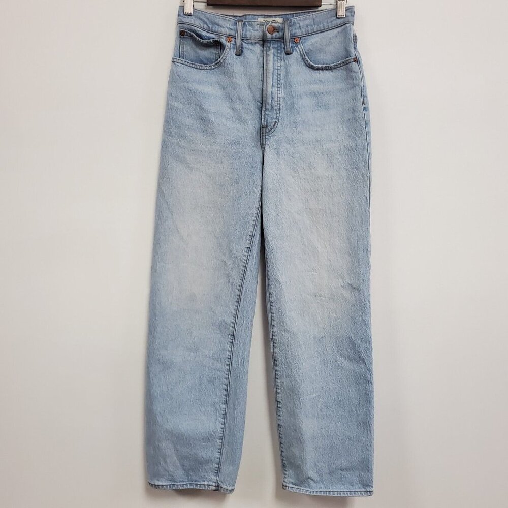 Madewell Womens Perfect Vintage Wide Leg Crop Jeans Size 27 Tall Blue High Rise